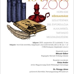 Horn Ede közgazdász  születésének 200. évfordulója