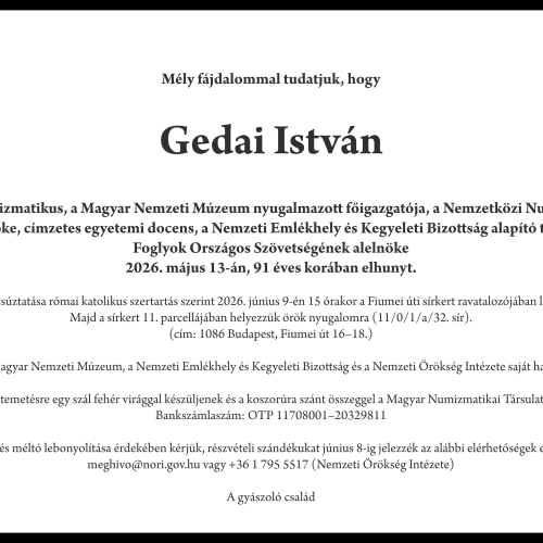 Gedai István búcsúztatása