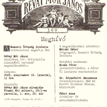 Révay Mór János megemlékezés