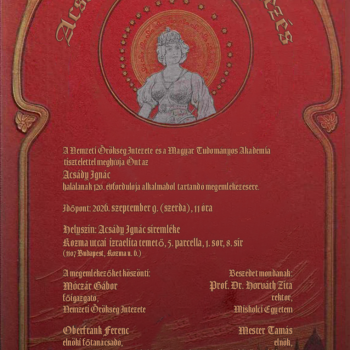 Acsády Ignác megemlékezés