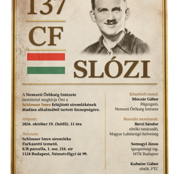 Schlosser Imre síremlékének avatása